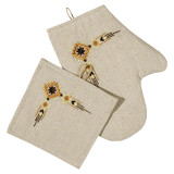 Zestaw prezentowy K-428 z haftem Etno z rękawiczką i rękawiczką TM Yaroslav